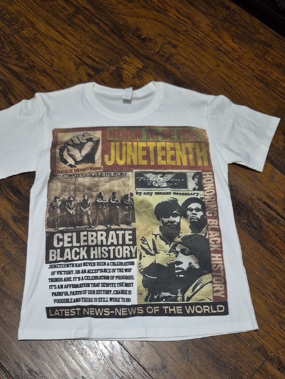Juneteenth Celebrate Black History Graphic Tee - White